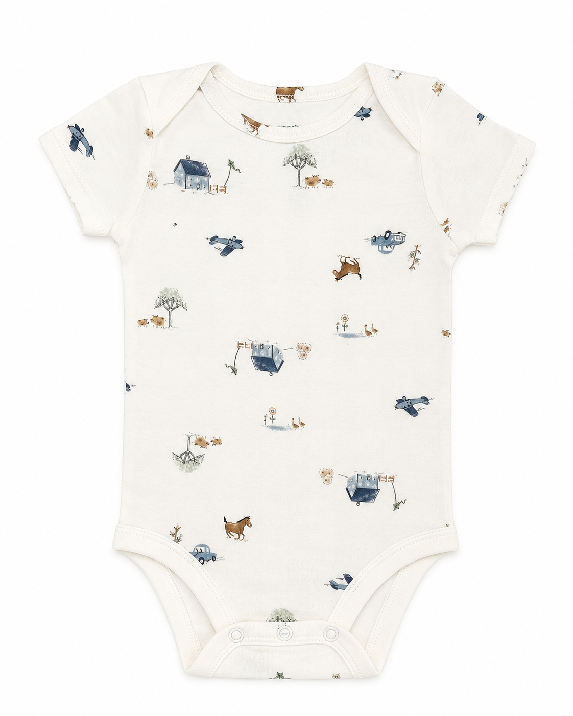 Carter’s Short Sleeve Countryside Print Bodysuit – Size 6 Months NWT