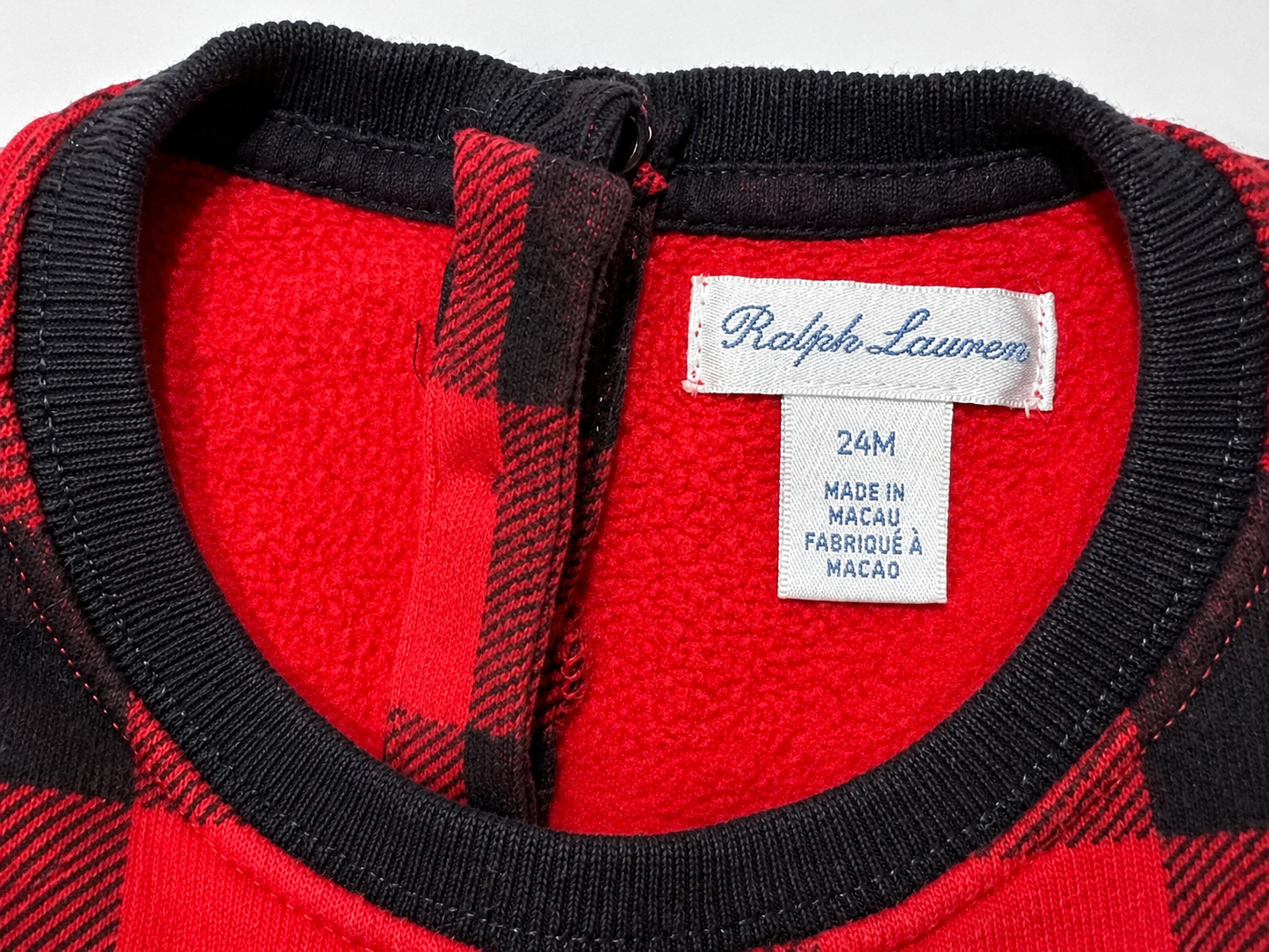 Ralph Lauren Polo Bear Buffalo Plaid Dress – Size 24 Months