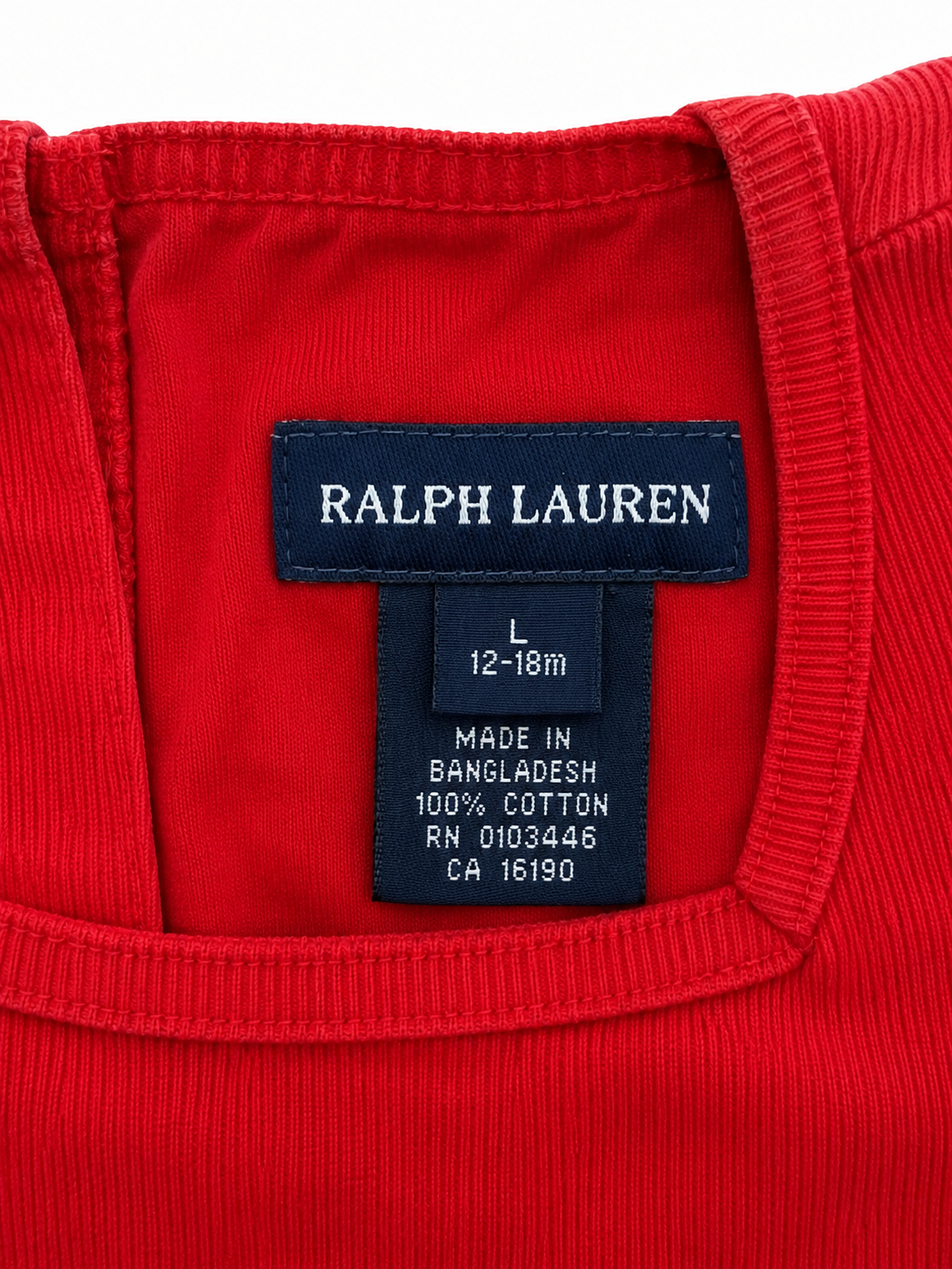 Ralph Lauren Baby Corduroy Overalls – Red | Size 12–18 Months