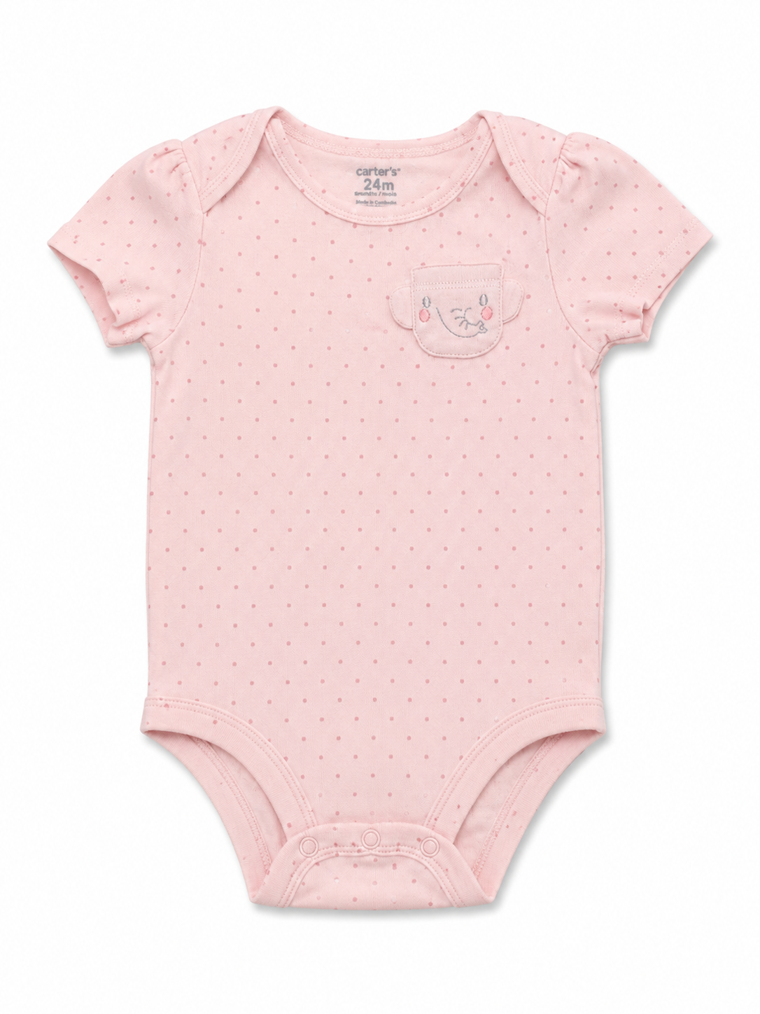 rter's Baby Girls’ Pink Polka Dot Bodysuit – 24 Months