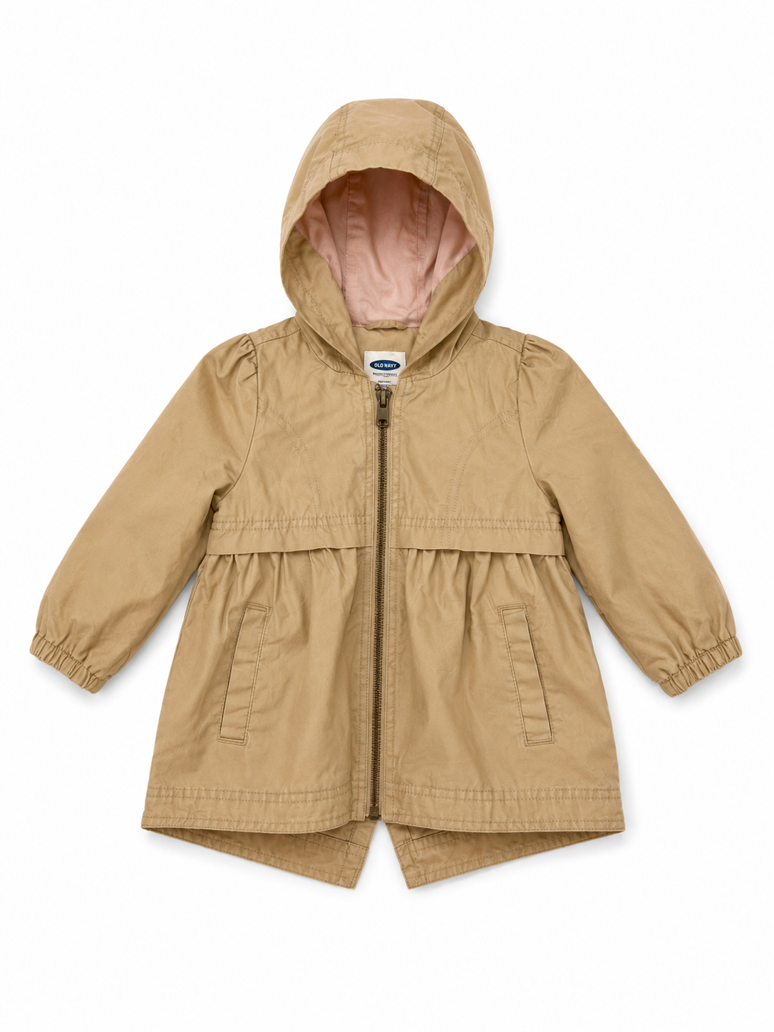 Old Navy Girls’ Tan Hooded Lightweight Jacket 18-24 Months