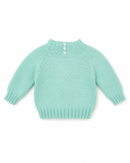 Mint Green Knitted Baby Jumper Size 12-18 months