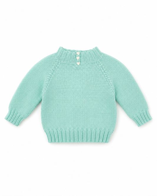 Mint Green Knitted Baby Jumper Size 12-18 months