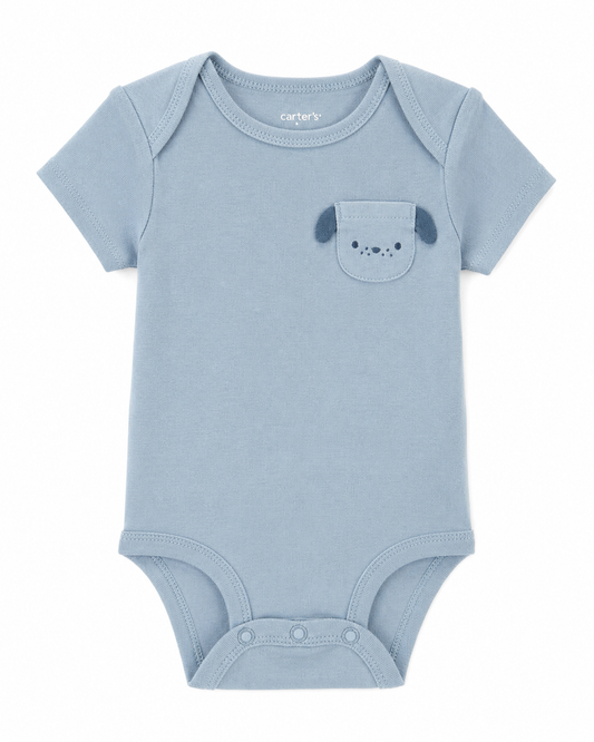 Carter’s Puppy Pocket Short Sleeve Bodysuit – Size 6 Months NWT