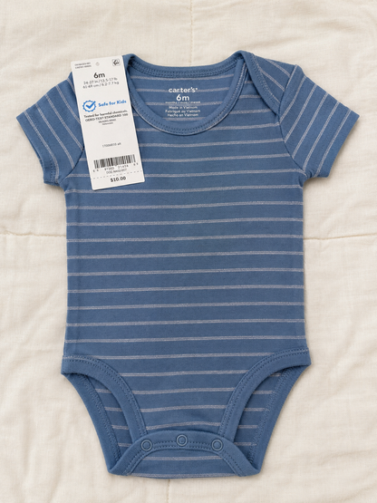 Carter’s Blue Bodysuit – Size 6 Months NWT