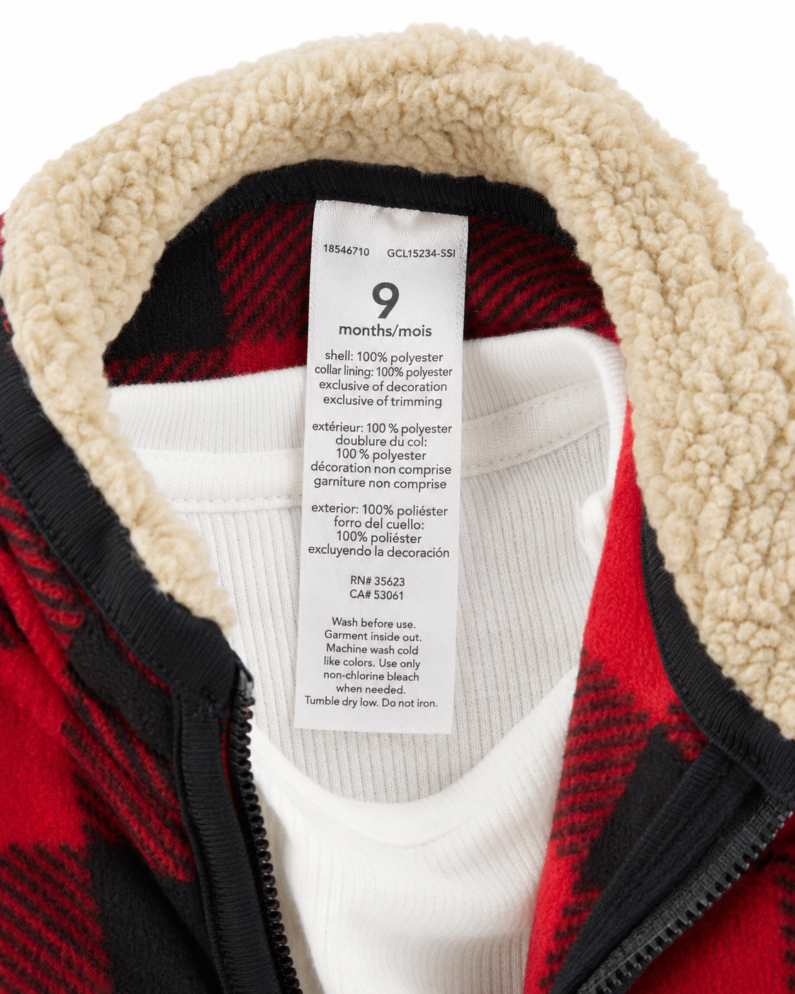 Carter’s Buffalo Plaid Vest and Bodysuit Set – Size 9 Months