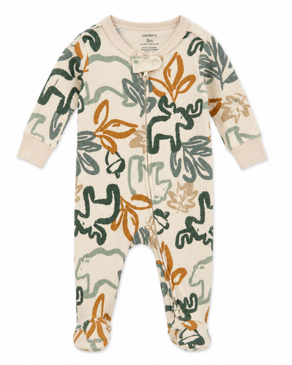 Carter’s Botanical Animal Footed Sleepsuit – Size 3 Months