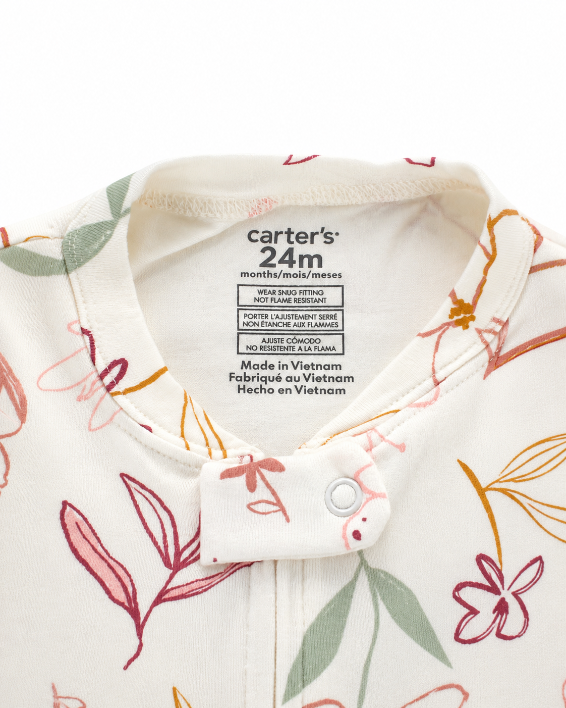Carter’s Floral Footed Sleepsuit – Size 24 Months