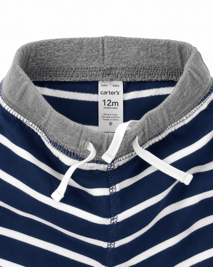 Carter’s Navy Striped Jogger Pants – Size 12 Months