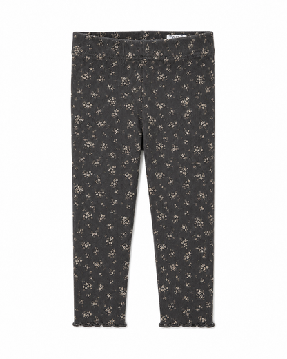 Zara Floral Ribbed Leggings – Size 2 Years