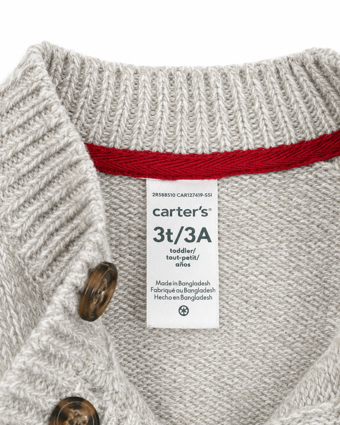 Carter’s Grey Marled Knit Sweater – Size 3T