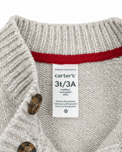 Carter’s Grey Marled Knit Sweater – Size 3T