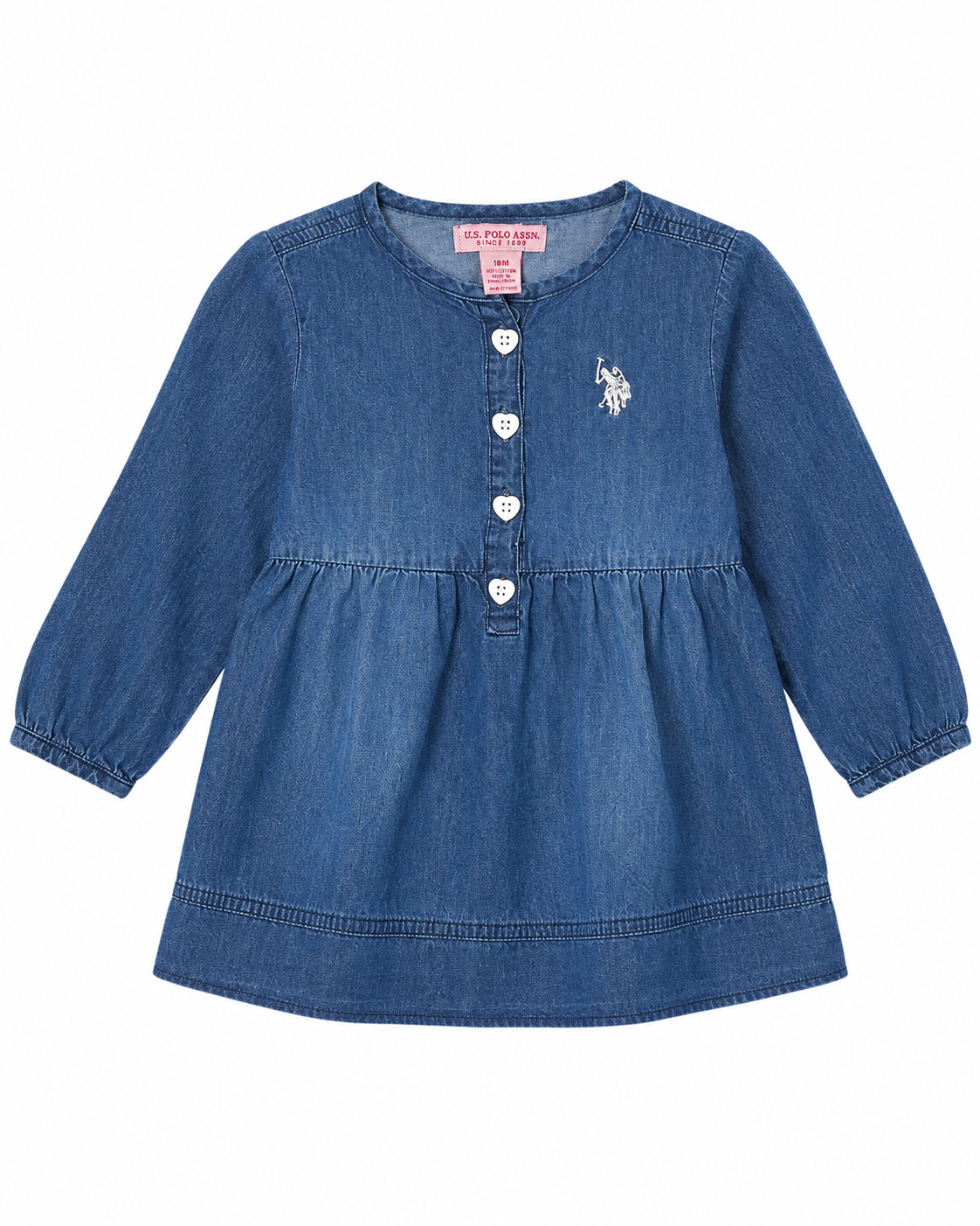 U.S. Polo Assn. Denim Peplum Top – Size 18 Months