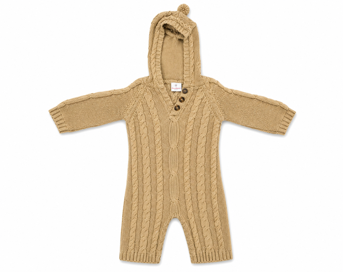 Hanna Anderson Cable Knitted Romper Size 80 Girls or Boys 18-24 Months