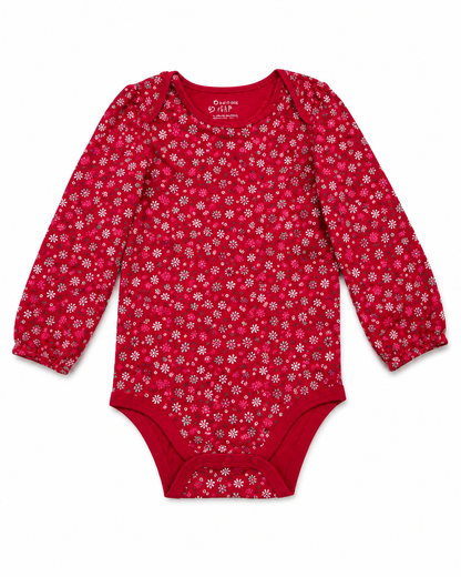 OshKosh B'gosh Floral Long Sleeve Bodysuit – Hot Pink – 18 Month