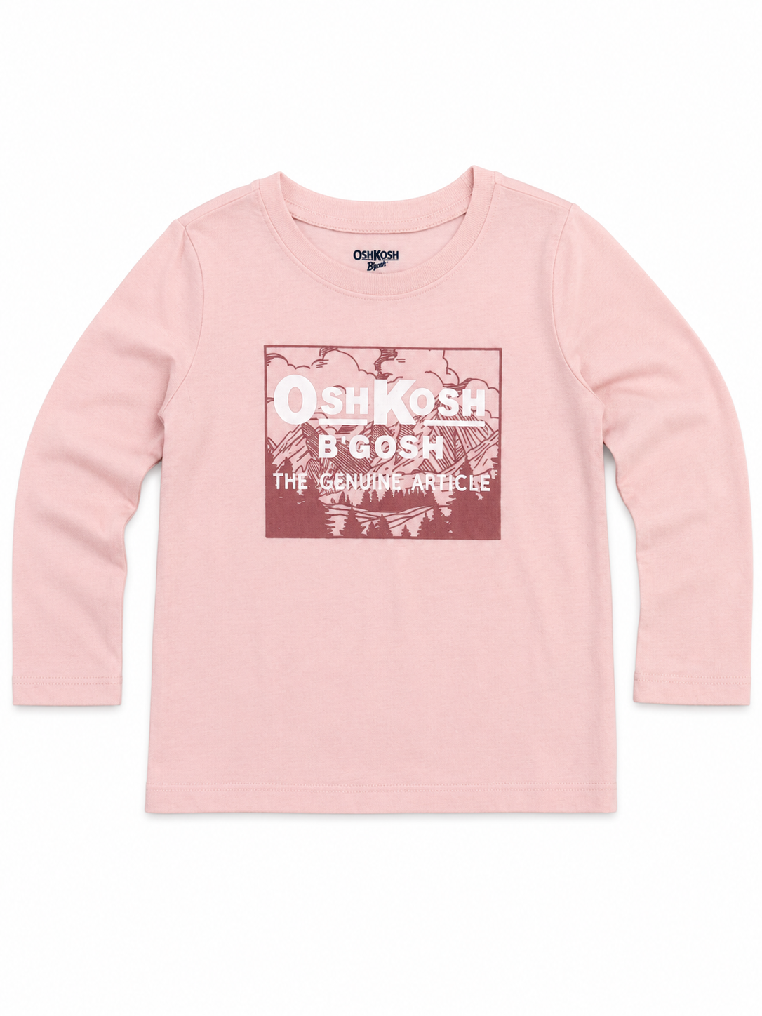 OshKosh B'gosh Long Sleeve Graphic Tee – Light Pink – 2T