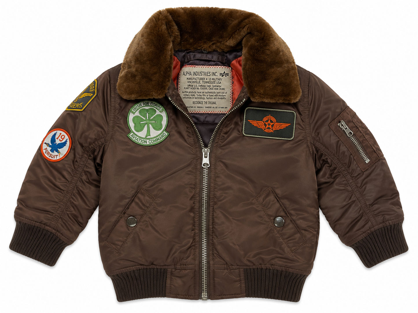 Mystery Inc. Jnr Aviator Bomber Jacket – Brown – Size 2