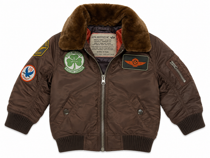 Mystery Inc. Jnr Aviator Bomber Jacket – Brown – Size 2