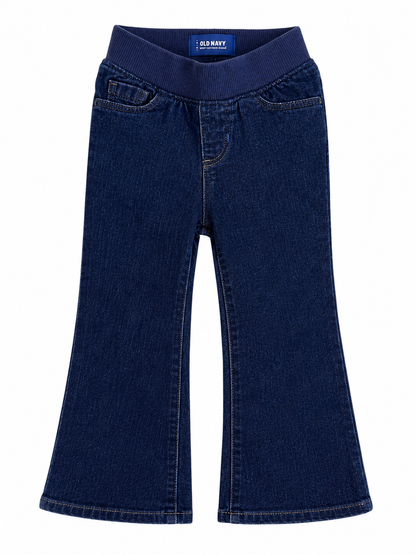 Old Navy Baby Girls Dark Wash Boot-Cut Pull-On Jeans 18-24 Months