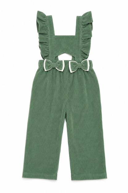 PatPat Baby Girls Sage Green Corduroy Frill Romper – 18–24 Months – New with Tags