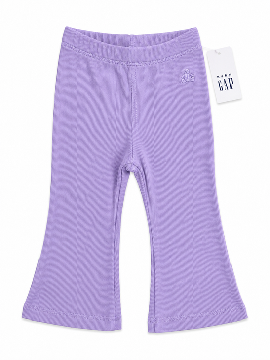 Baby Gap Brannan's Favorites Girls Lilac Ribbed Flare Leggings – 6–12 Months – New with Tags