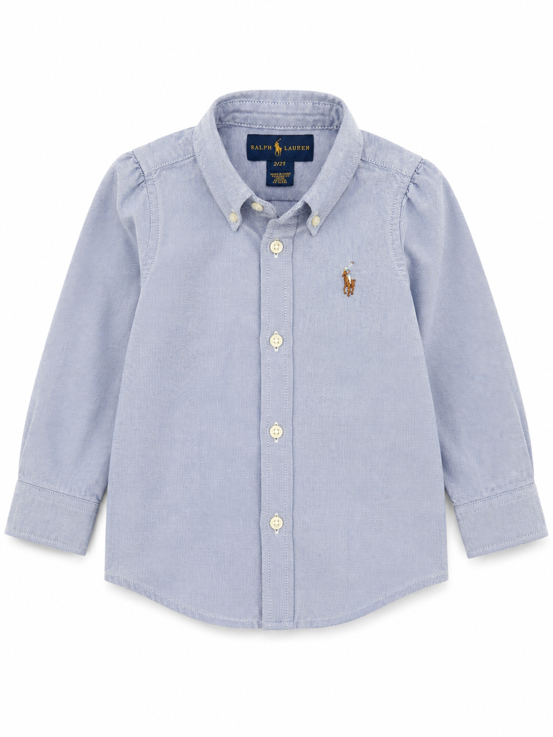 Ralph Lauren Toddler Oxford Button-Down Shirt – Light Blue | Size 2/2T