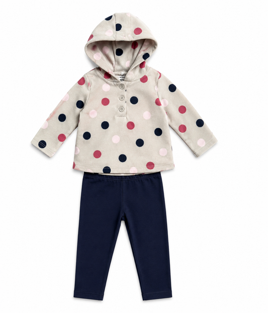 Carter's Baby Girls 2-Piece Fleece Hoodie & Leggings Set – 18 Months –NWT