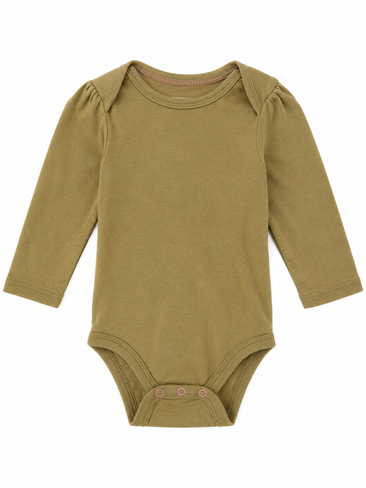 Cloud Island  Baby Long Sleeve Bodysuit – Olive Green - Size 18 Months