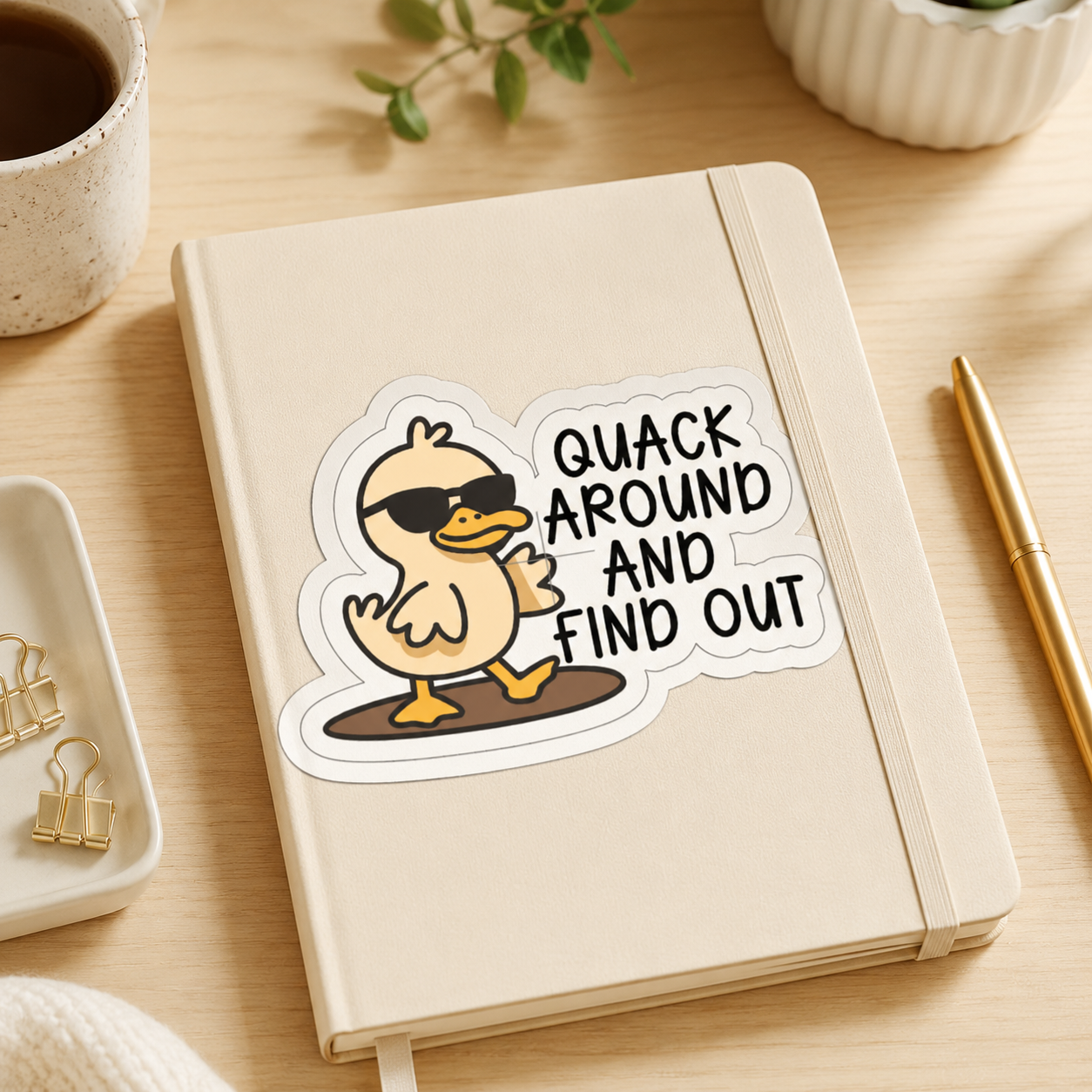 Quack Around and Find Out Duck Sticker – 10cm