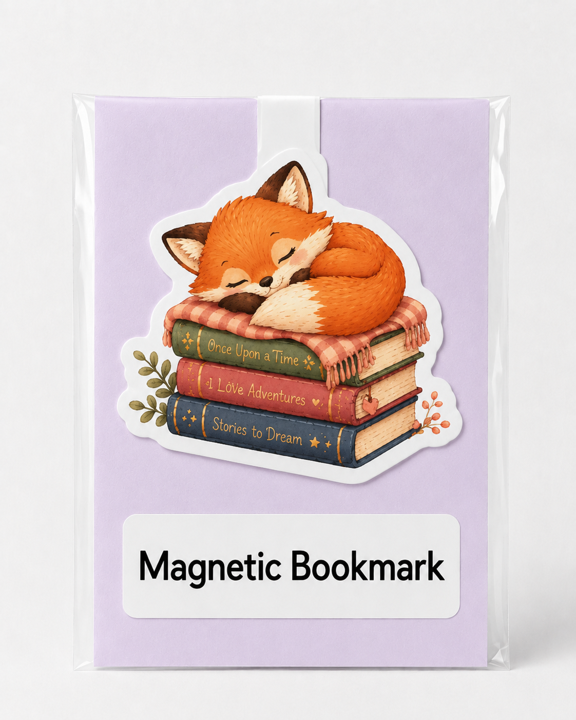 Sleeping Fox Magnetic Bookmark