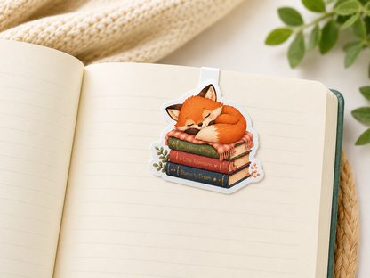 Sleeping Fox Magnetic Bookmark