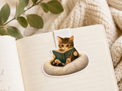 Curious Kitten Magnetic Bookmark