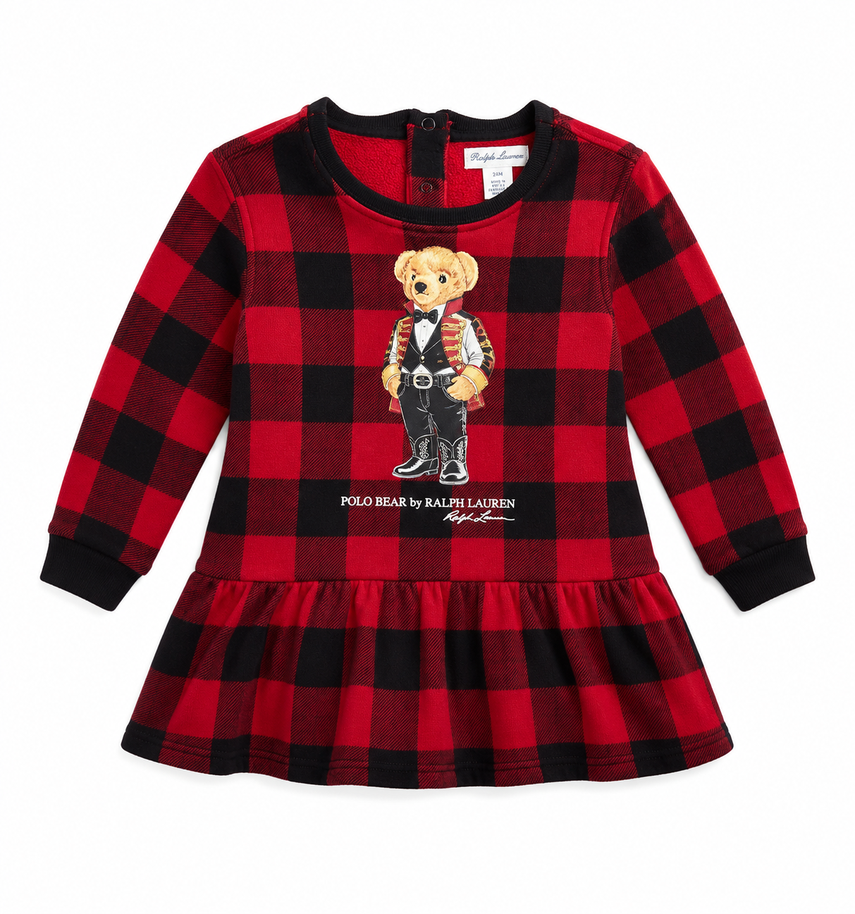 Ralph Lauren Polo Bear Buffalo Plaid Dress – Size 24 Months