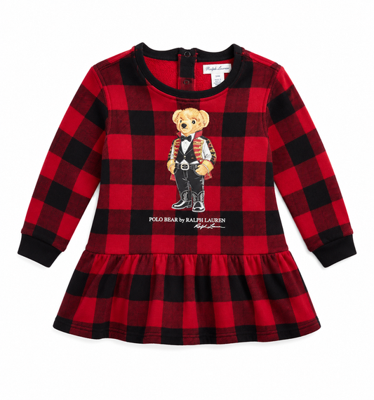Ralph Lauren Polo Bear Buffalo Plaid Dress – Size 24 Months