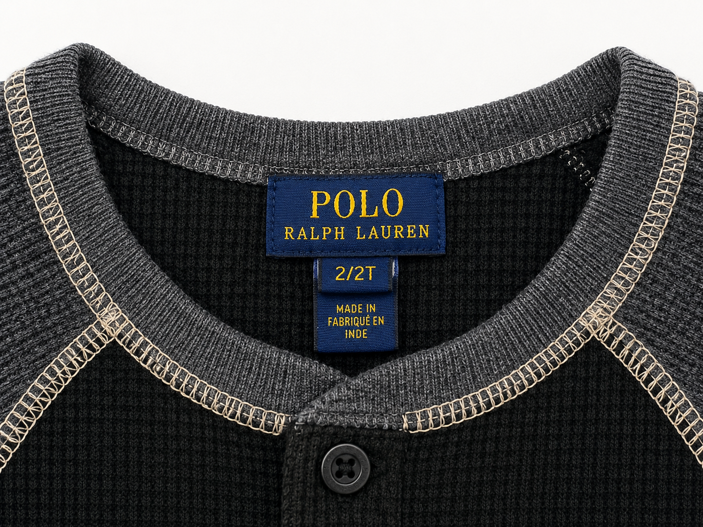 Polo Ralph Lauren Colorblock Henley Thermal Shirt – Size 12–24 Months