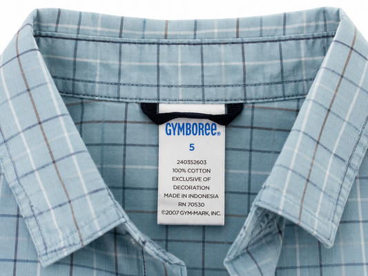 Gymboree Boys Long Sleeve Button-Up Dress Shirt – Blue Plaid - Size 5
