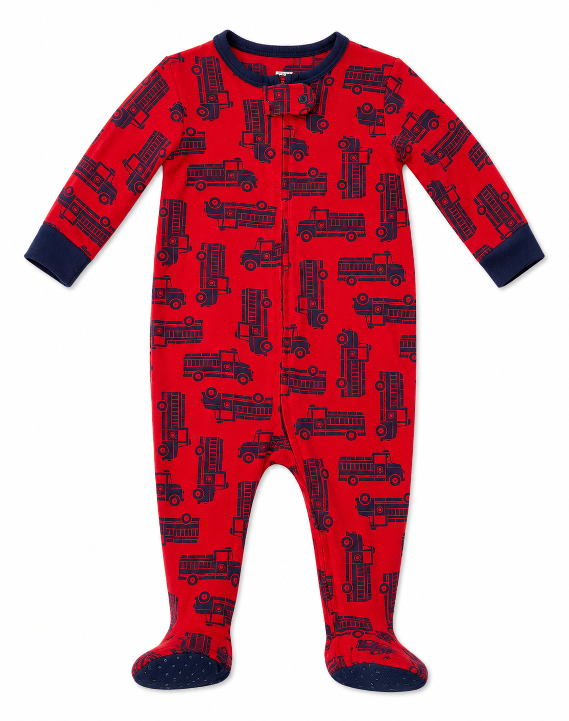 Baby Gap Fire Truck Footed Sleeper – Red Zip-Up One-Piece Pajamas  Size 6–12 Months