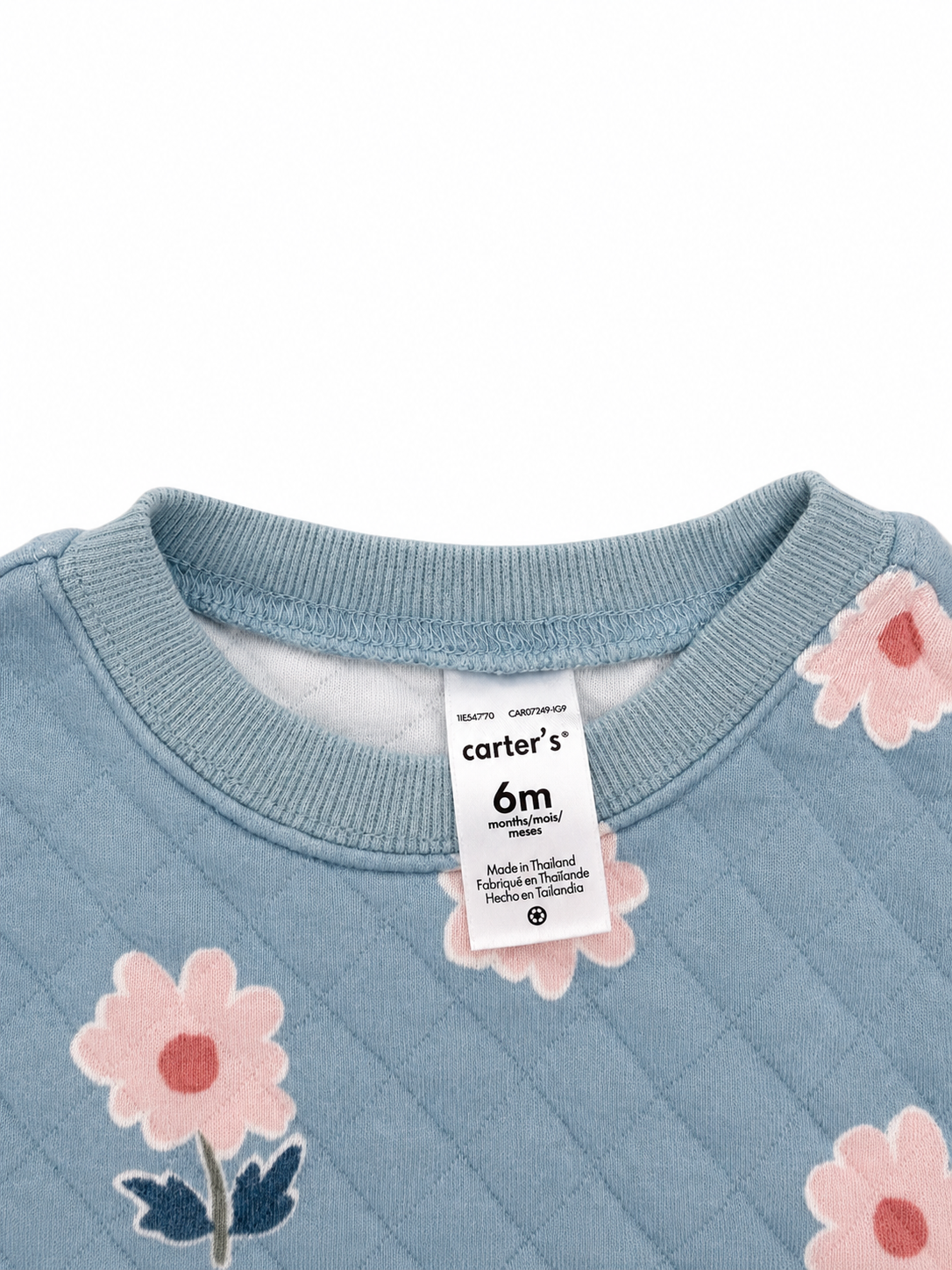Carter’s Quilted Floral Romper – Size 6 Months