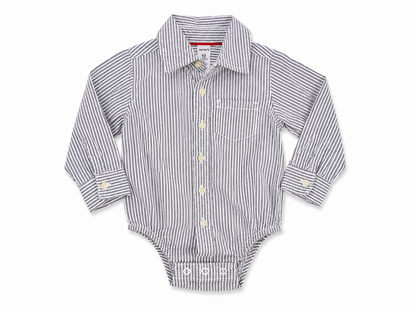 Carter's Baby Boy Striped Button-Up Bodysuit – 12 Months