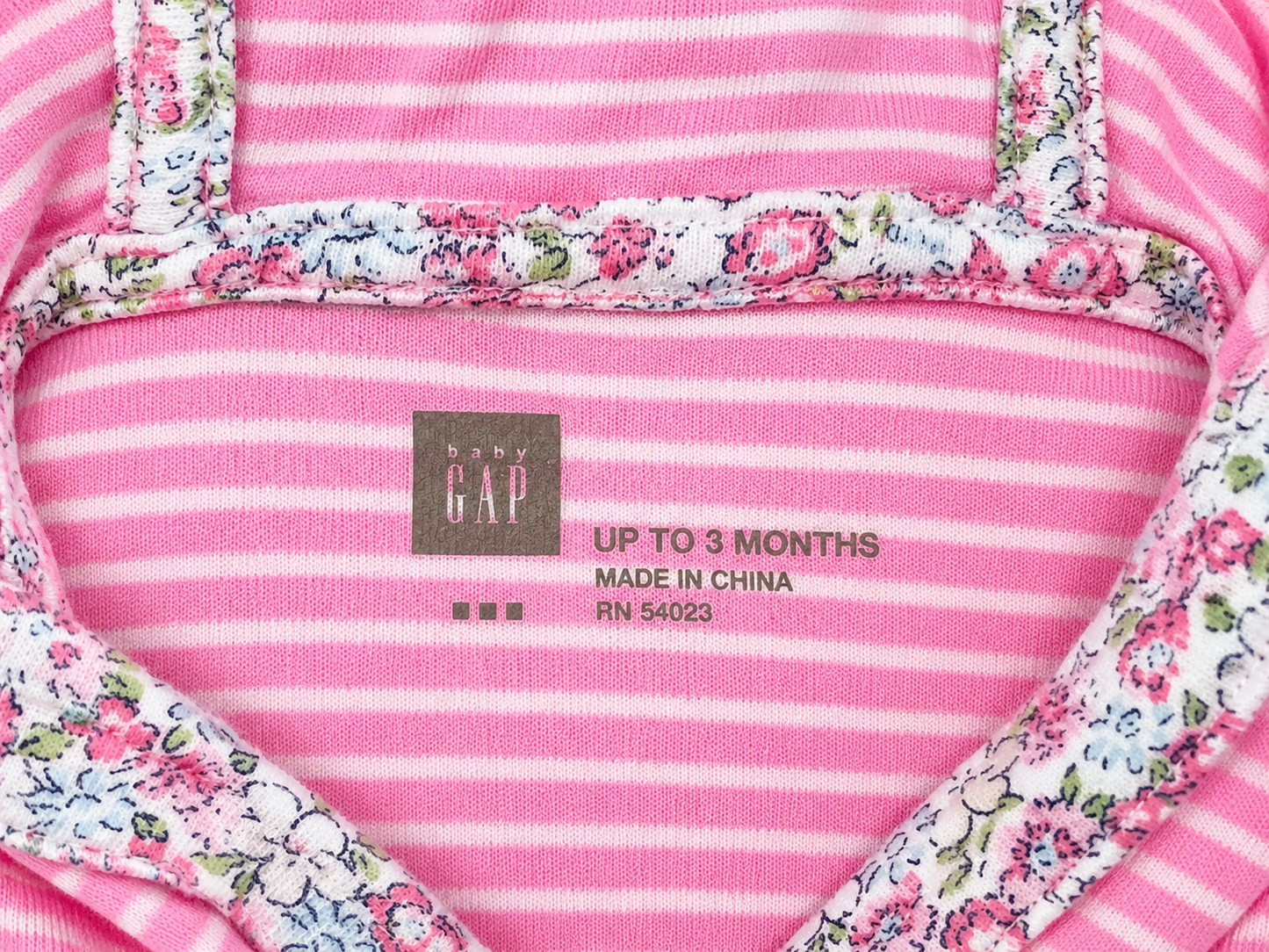 Baby Gap Pink Striped Hooded Bodysuit – Up to 3 Months