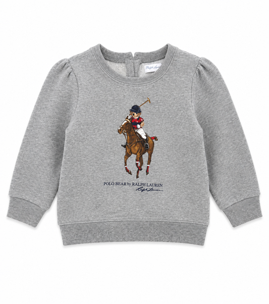 Ralph Lauren Gray Polo Bear Sweatshirt - Size 24 months
