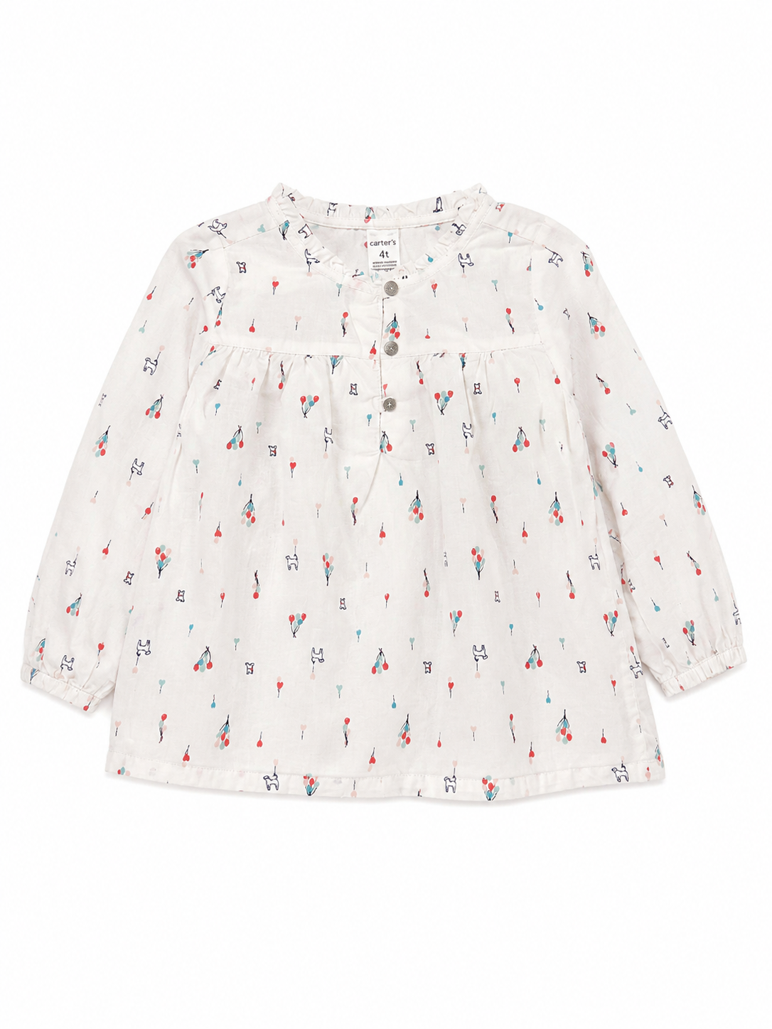 Carter’s White Printed Blouse – Size 4T
