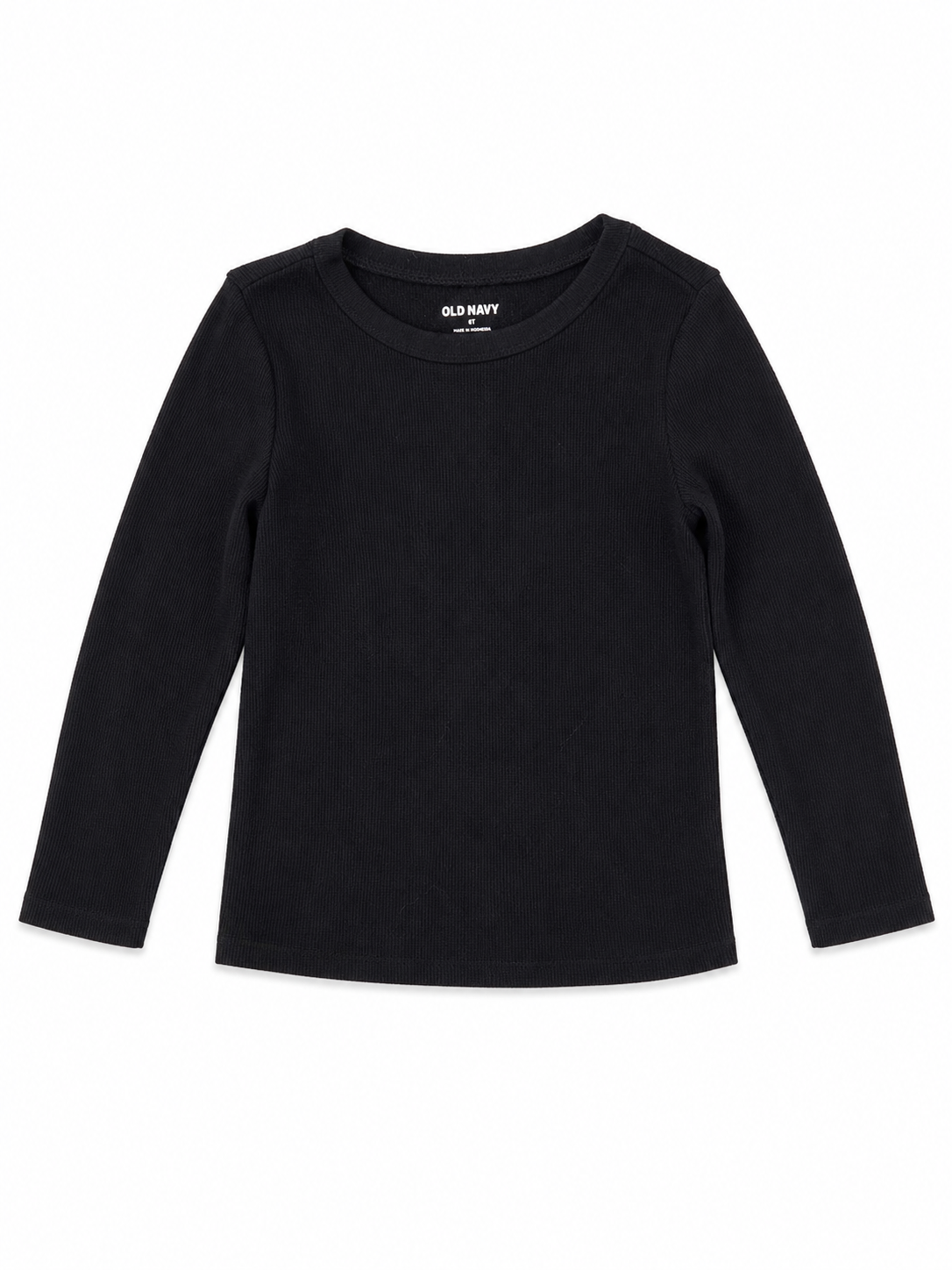 Old Navy Black Ribbed Long-Sleeve Shirt – Size 6T