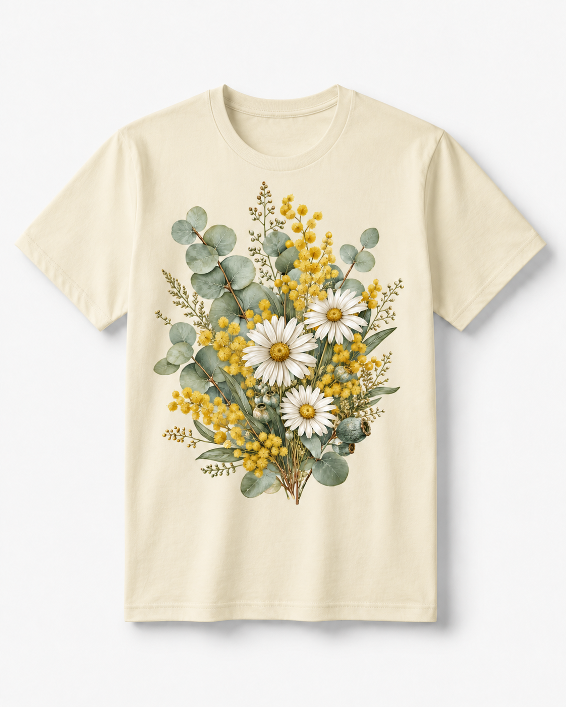 Golden Wattle & Daisy Bouquet T-Shirt