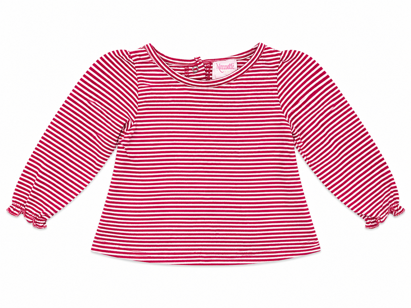 Nannette Red and White Striped Top Size 12 moths