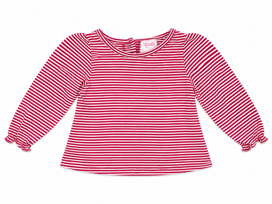 Nannette Red and White Striped Top Size 12 moths