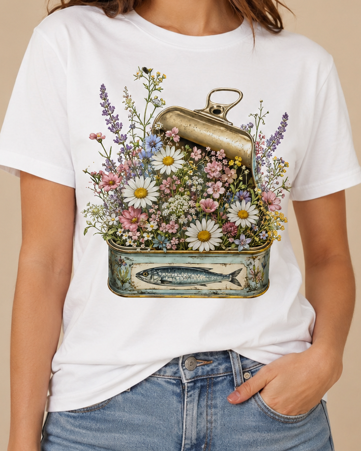 Wildflower Sardine Tin T-Shirt