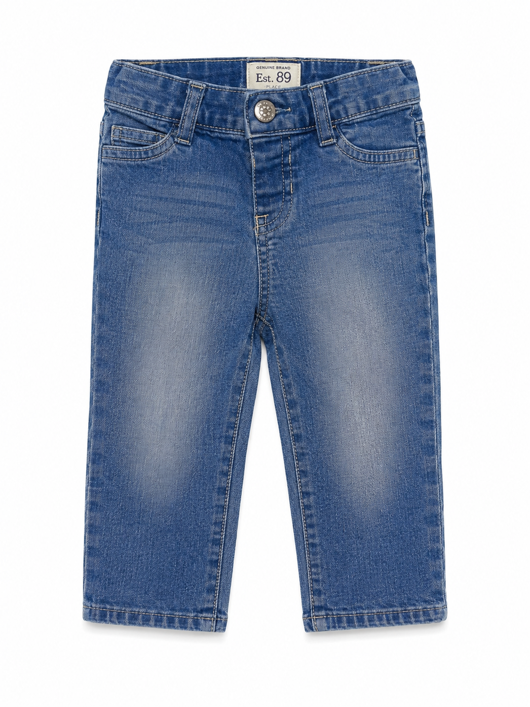 Est. 89 Medium-Wash Heart-Detail Jeans Size 12-18