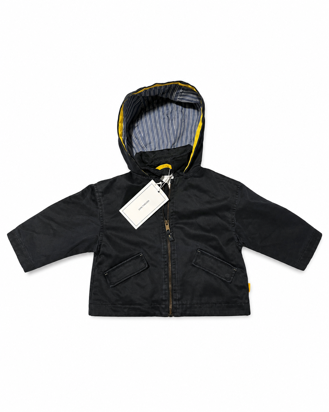 Zara Timeless Black Hooded Jacket – Size 1½–2 Years NWT