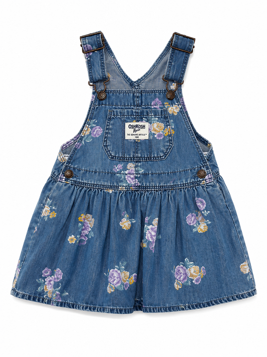 OshKosh B’gosh Floral Denim Pinafore Dress
